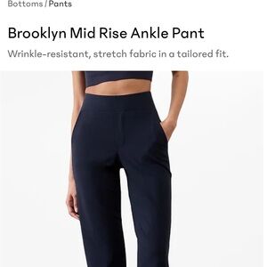 Athleta Brooklyn mid rise ankle pant
